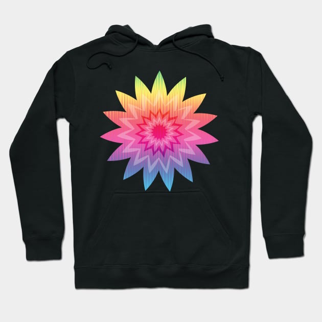 Rainbow Flower Hoodie by Klssaginaw